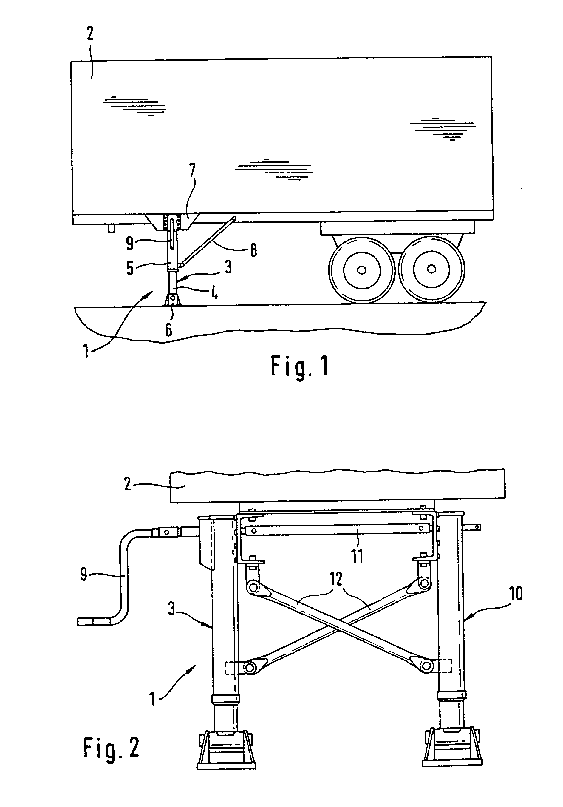 Apparatus for supporting the trailer of a tractor-semitrailer