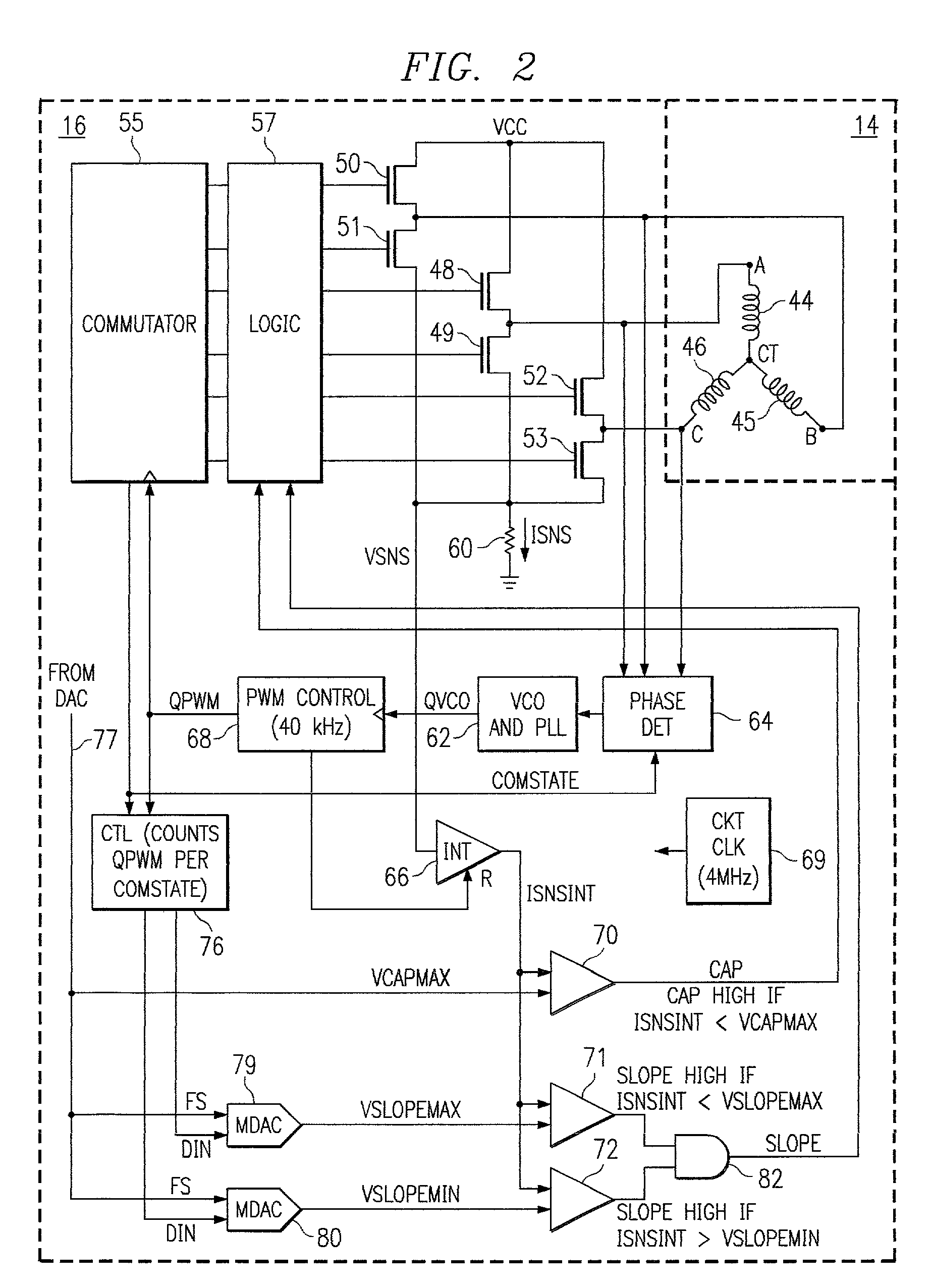 Method and circuit for driving a brushless dc motor to reduce low acoustic noise