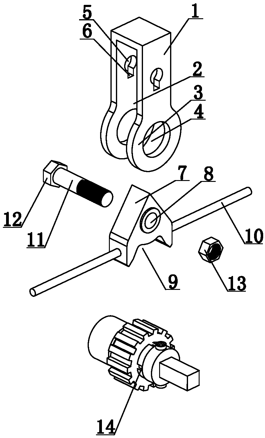 Stop locking mechanism for worm transmission