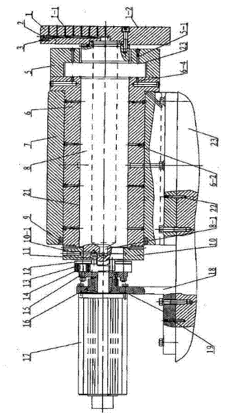 Separating type flexibly driven spindle system for high-precision processing machine tool