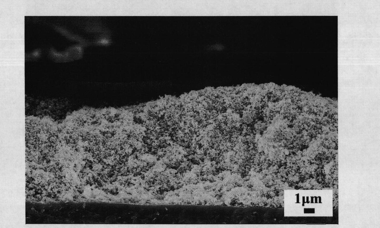 Method for preparing SiO2-modified ZnO nano-porous thin film composite electrode