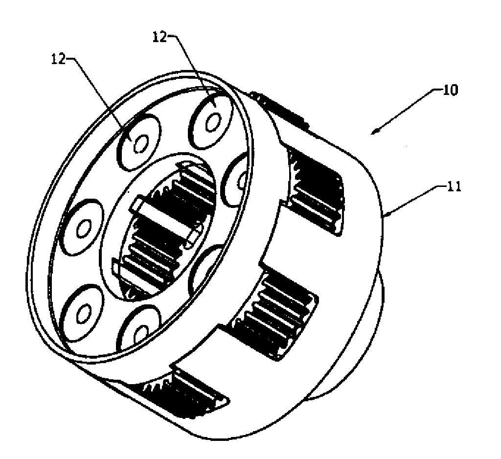 Gear assembly with asymmetric flex pin