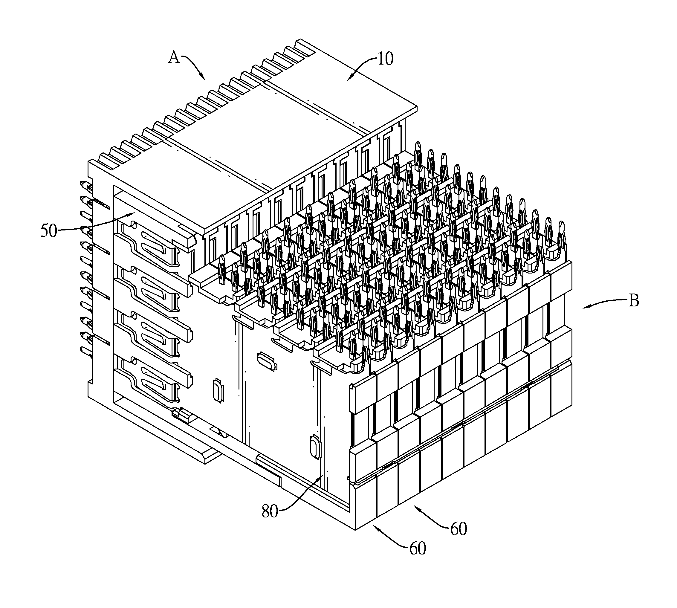 Male connector and corresponding female connector