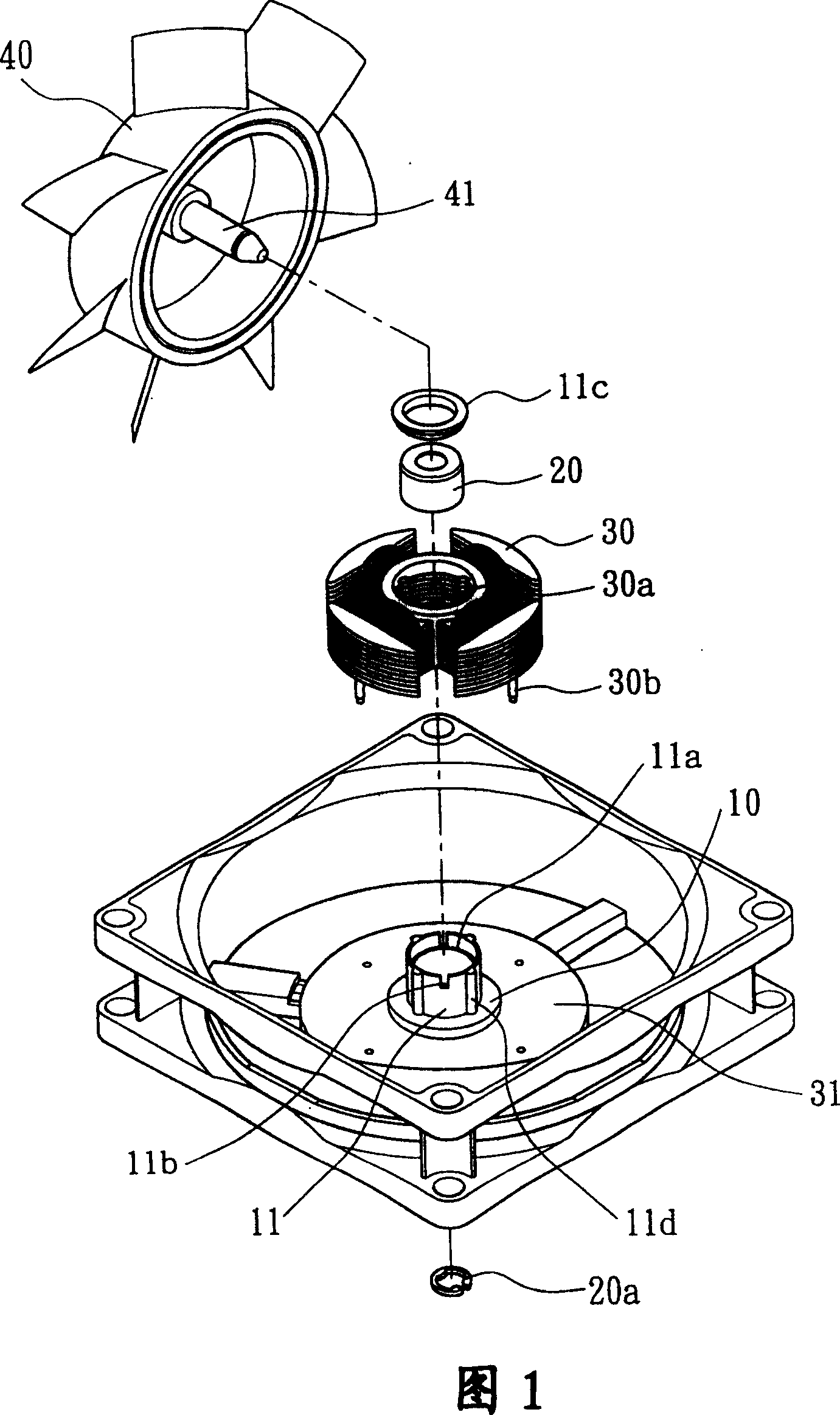 Combination structure of motor axle tube