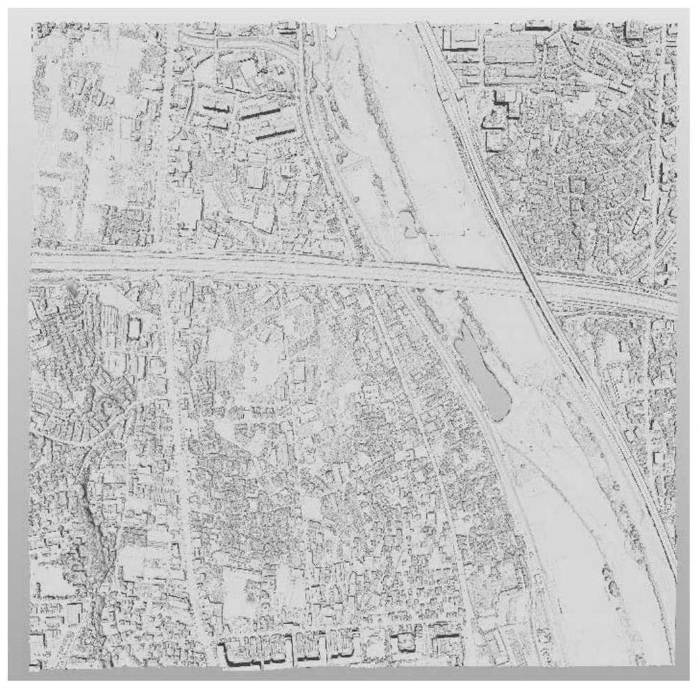 Method for fusing digital surface model data based on true orthophoto