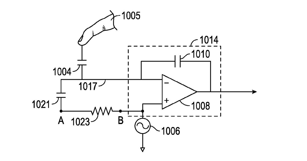 Panel bootstraping architectures for in-cell self-capacitance