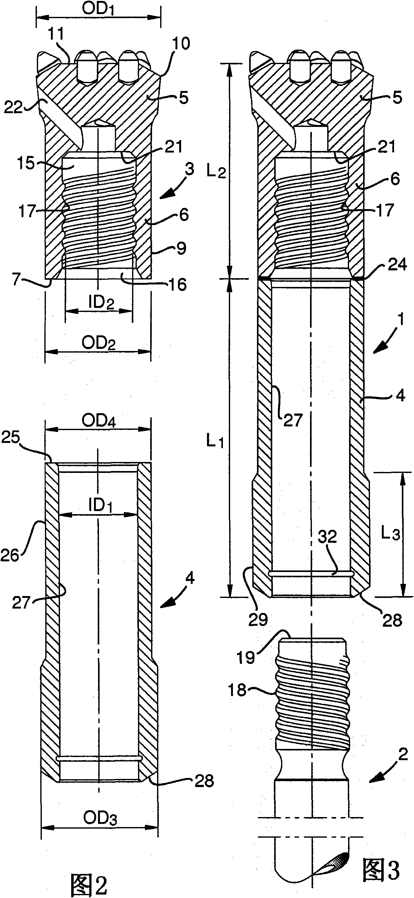 Percussive drill bit for rock drilling and method for the manufacture of such drill bit