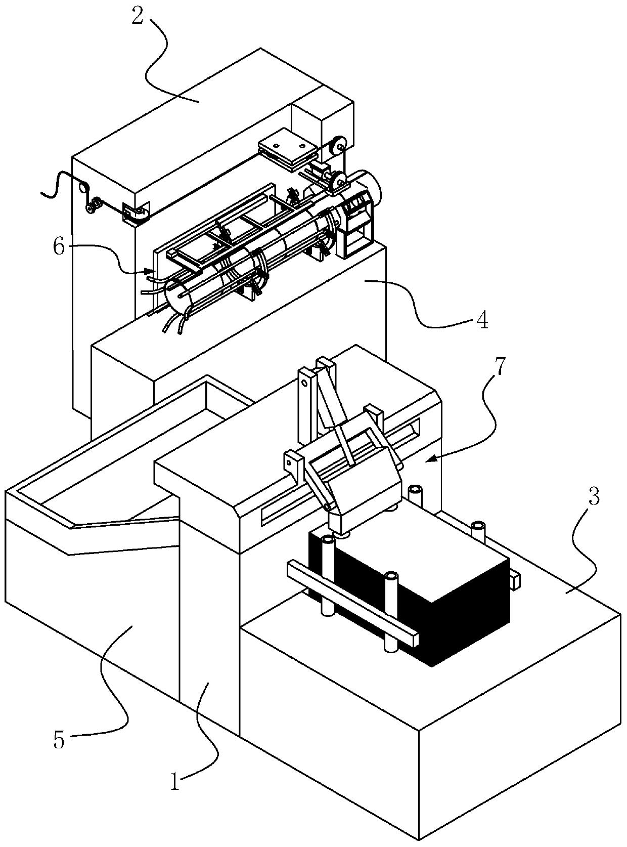 Iron sheet bucket body machining production line