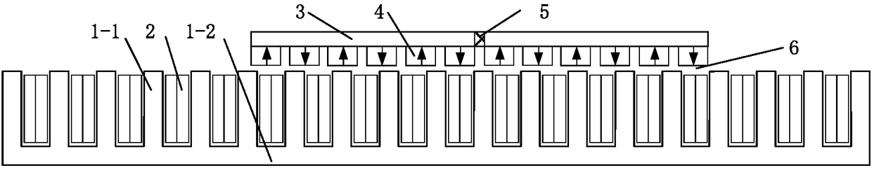 Low-thrust ripple long primary permanent magnet synchronous linear motor