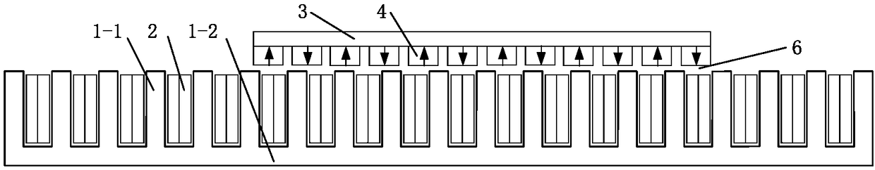 Low-thrust ripple long primary permanent magnet synchronous linear motor