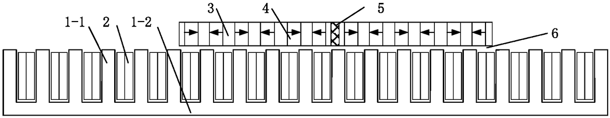 Low-thrust ripple long primary permanent magnet synchronous linear motor