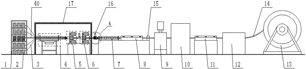 Continuous sucker rod with communication function and preparation device and preparation method thereof