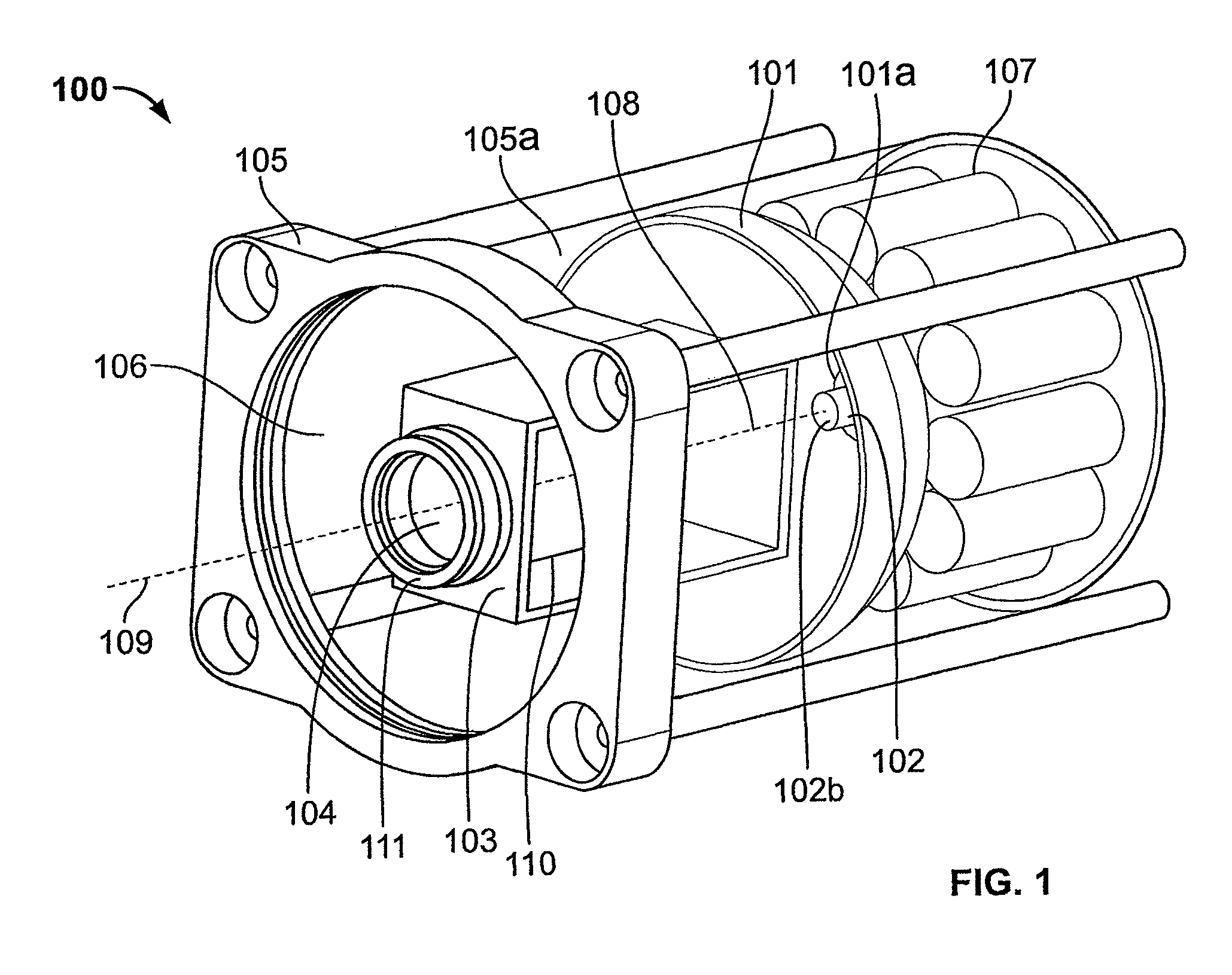 Imaging device with focused illumination