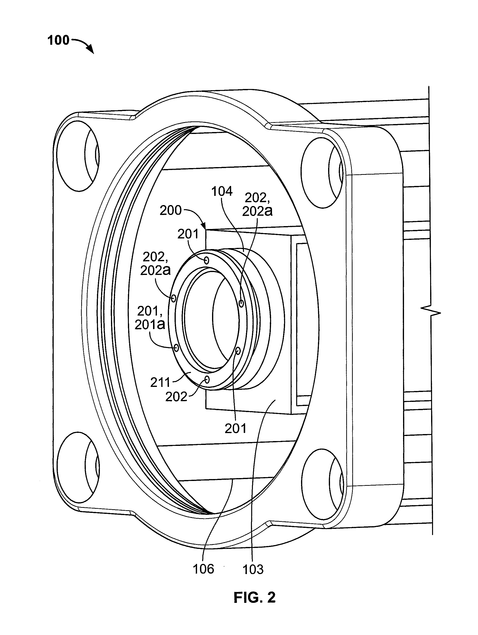 Imaging device with focused illumination