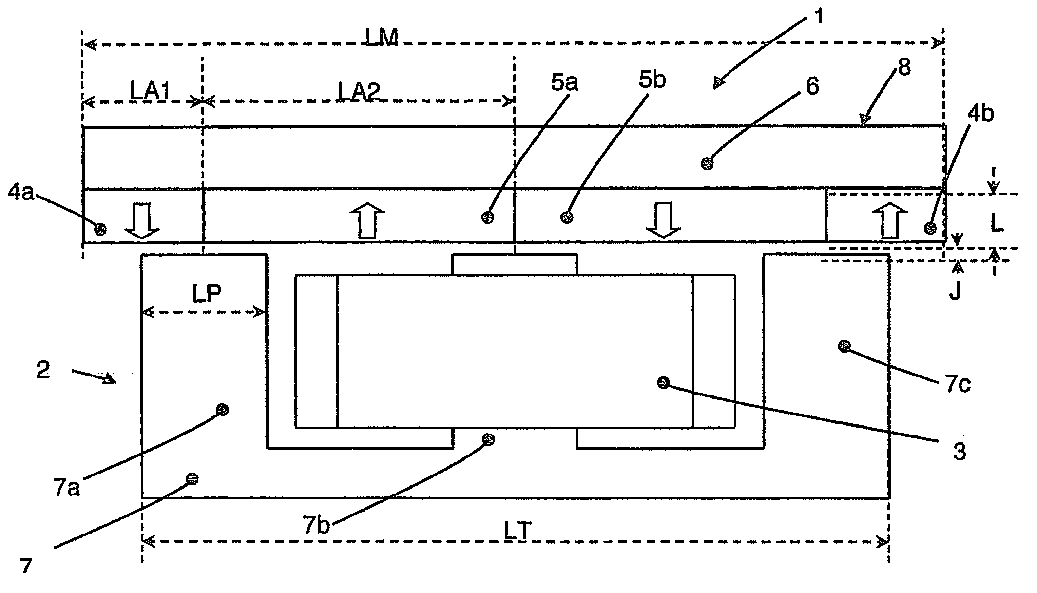 Electromagnetic actuator having improved force density and use thereof for an electric razor