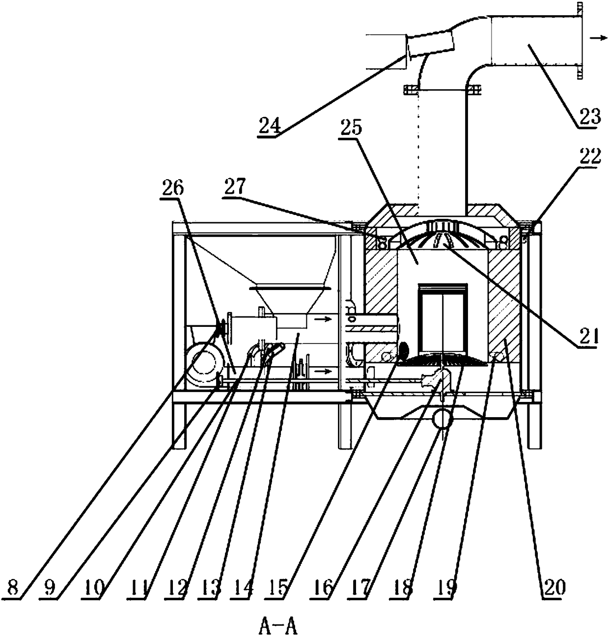 A biomass burning furnace