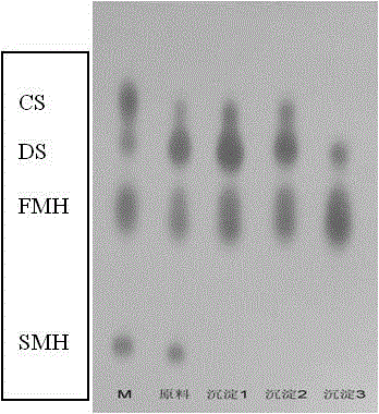 Method for preparing sulodexide raw material from heparin byproduct by adopting ethanol precipitation process