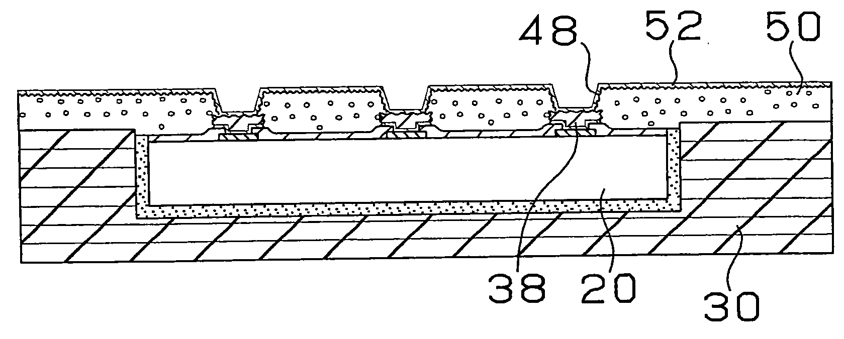 Semiconductor element, method of manufacturing semiconductor element, multi-layer printed circuit board, and method of manufacturing multi-layer printed circuit board