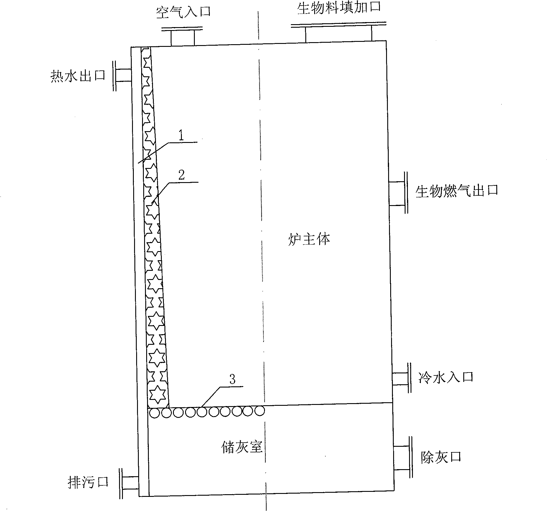 Method for heating large heat receiver by biological gas