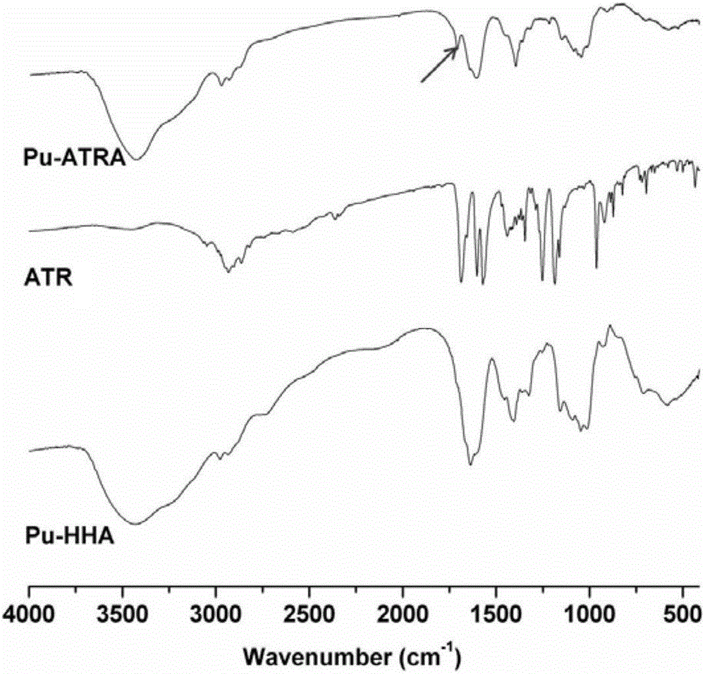 Pulullan and all-transretinoic acid drug carrier system and preparation method thereof