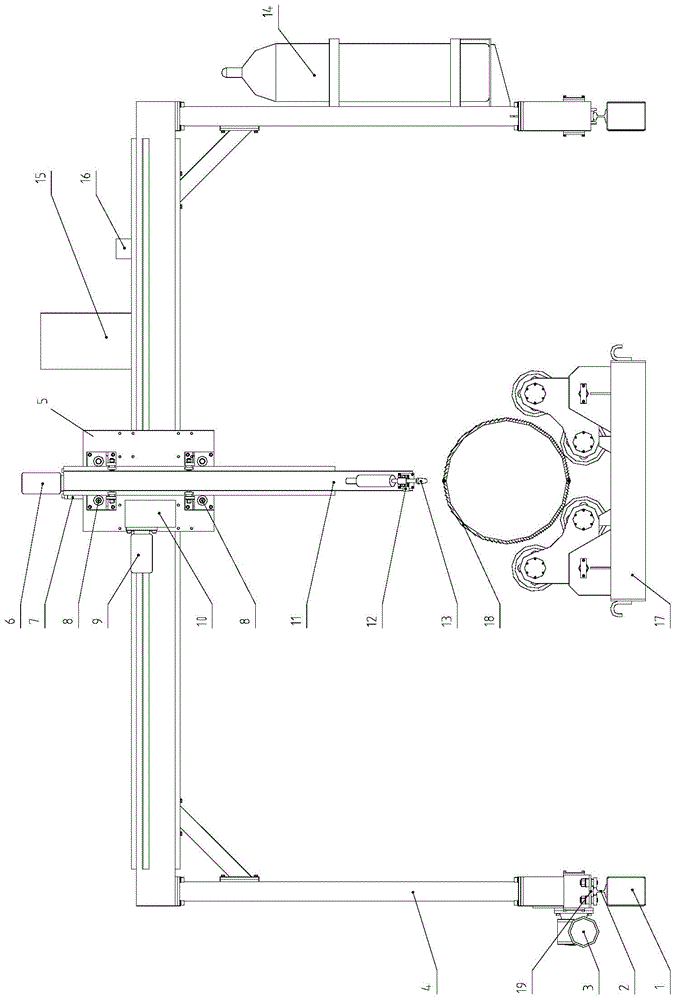 Gantry-type automatic welding and gouging integrated machine for welding steel pipe rods