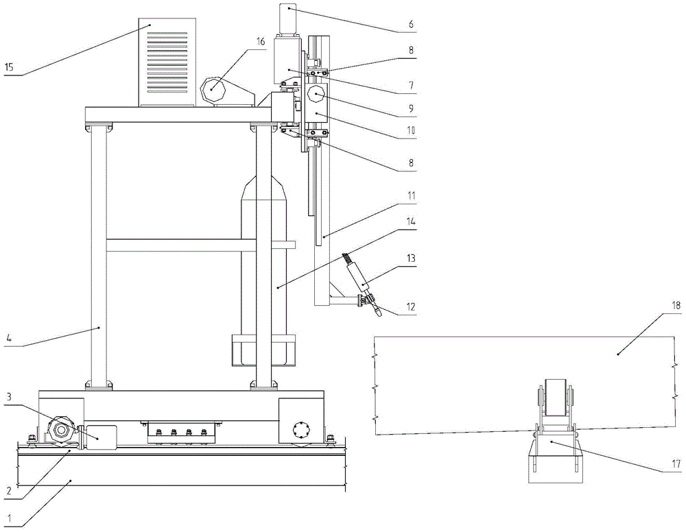 Gantry-type automatic welding and gouging integrated machine for welding steel pipe rods