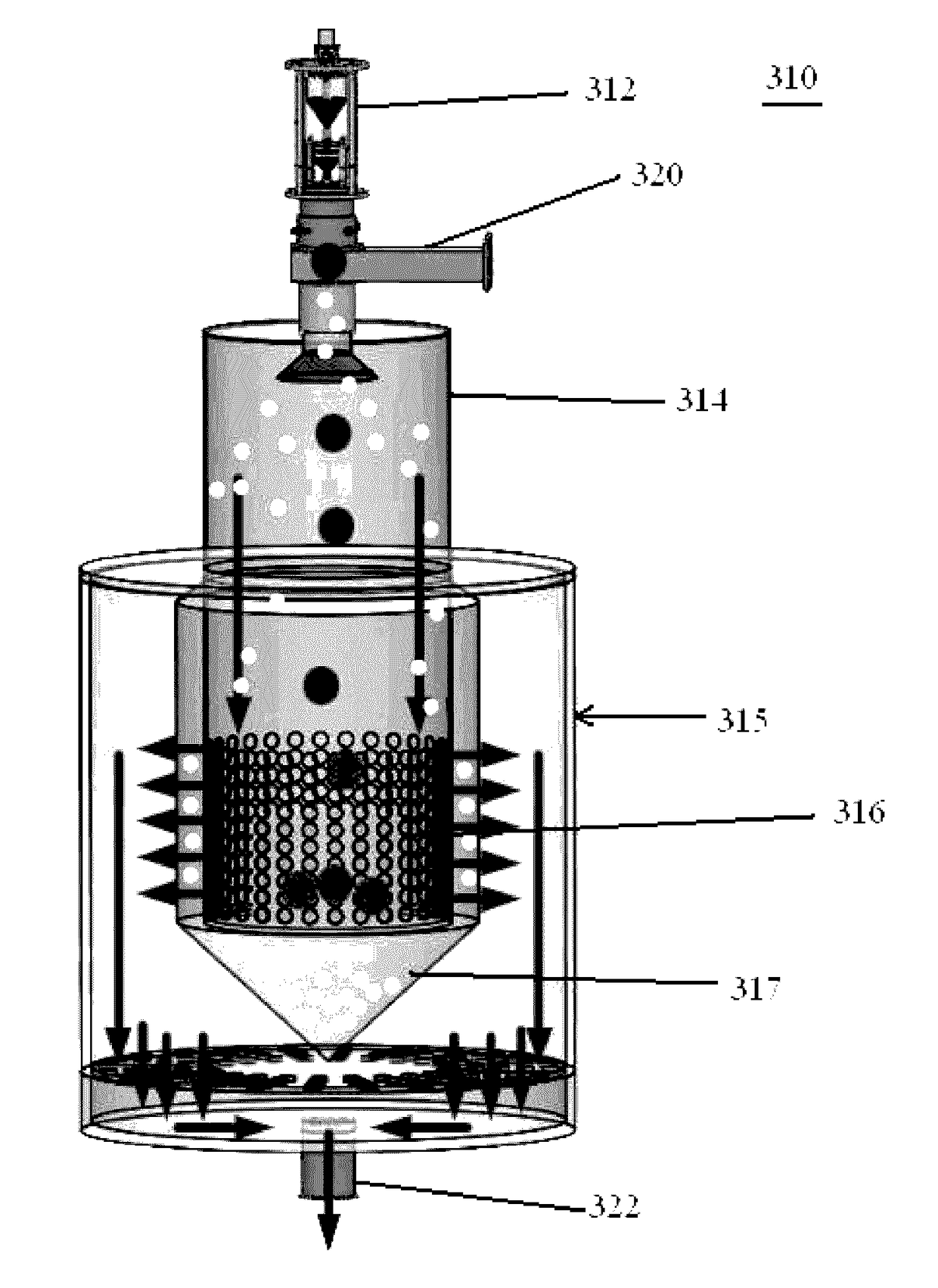 Reactor and method for production of nanostructures