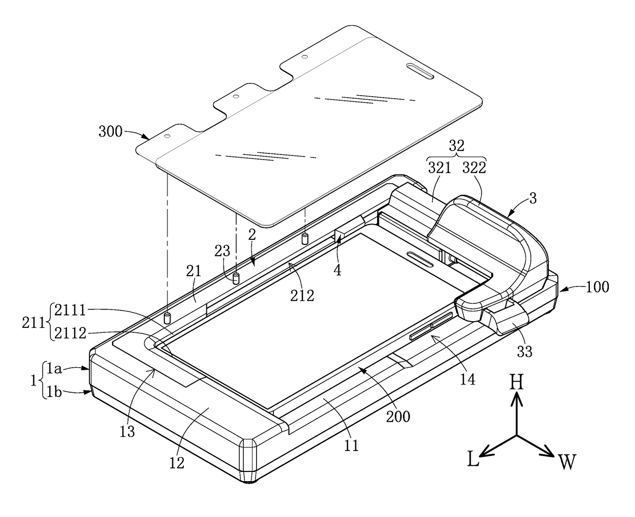 Glass screen film applicator and carrier module thereof