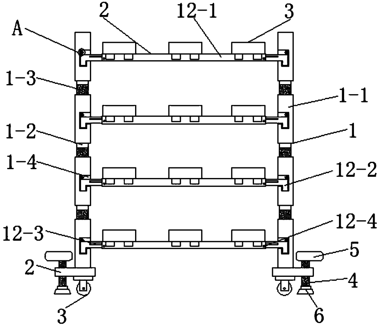 Storage rack for hardware storage and convenient to use