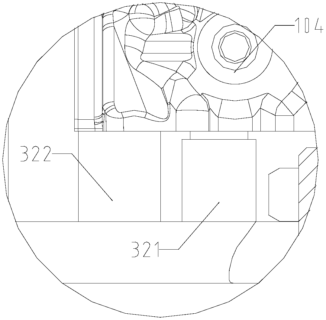 Interior iron chip slag removal machine for complex parts