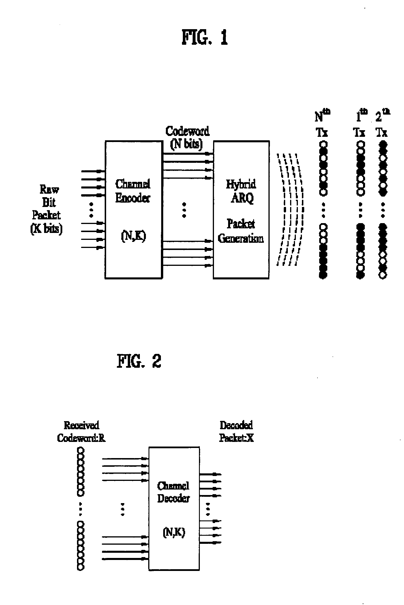 Method for packet retransmission employing feedback information