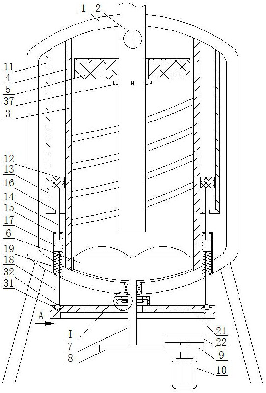 A multi-stage purification sewage treatment device based on ozone catalytic oxidation