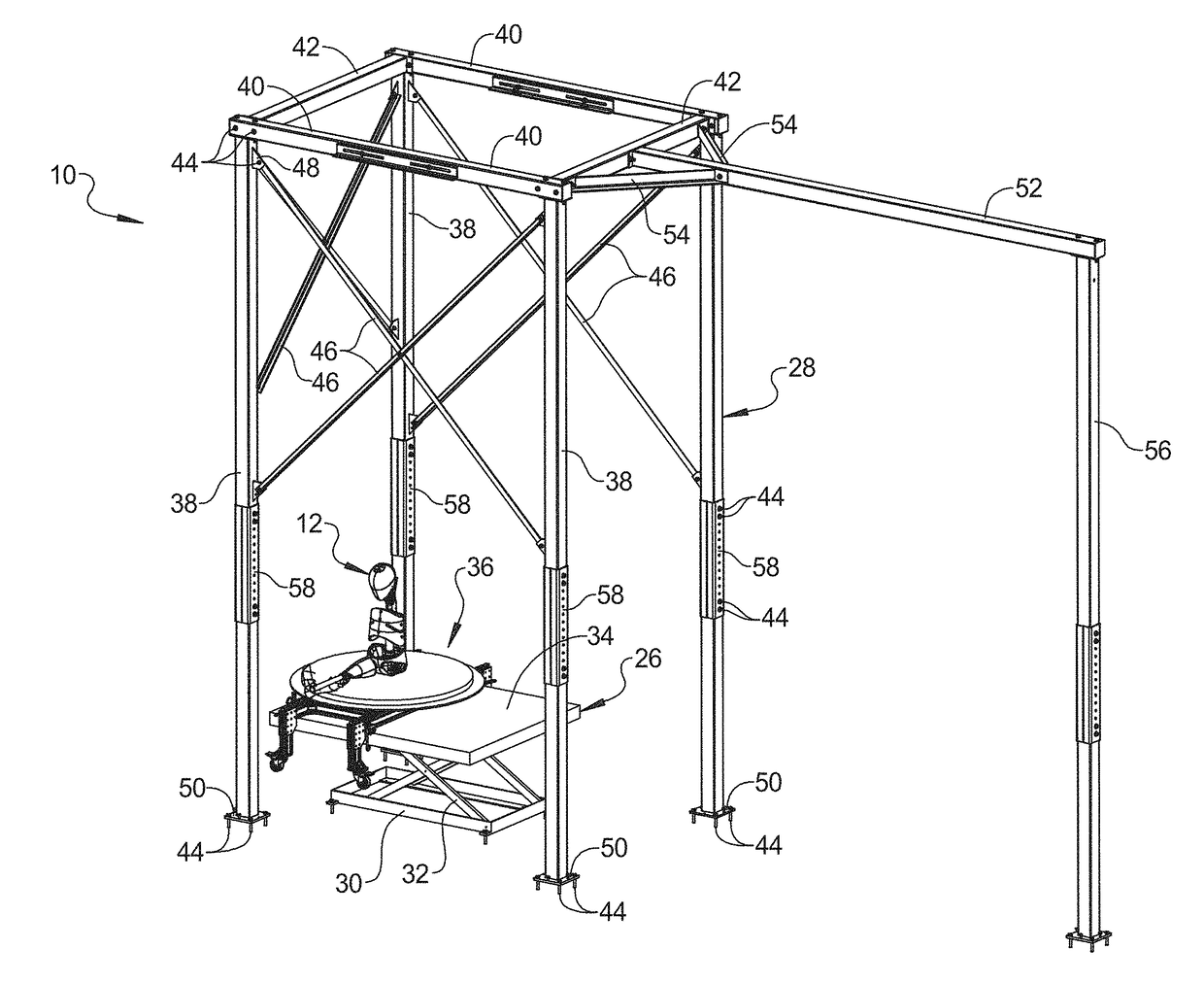 Articulating dummy positioning system for crash test dummy