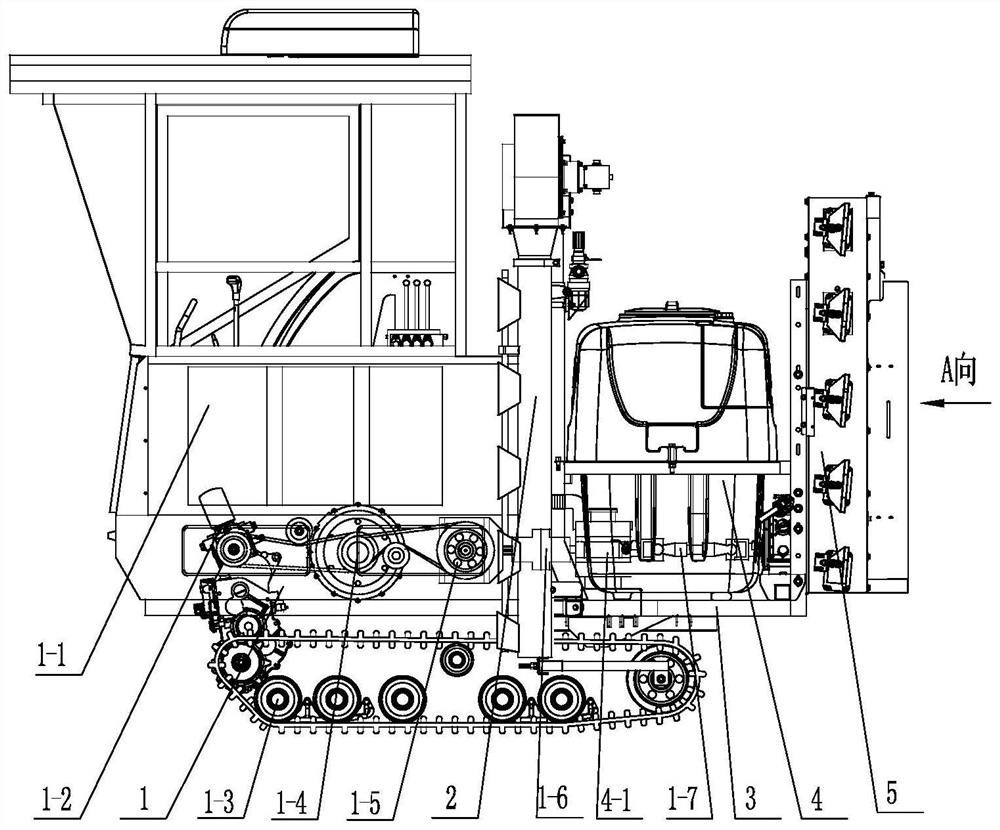 Track mounted grape sprayer