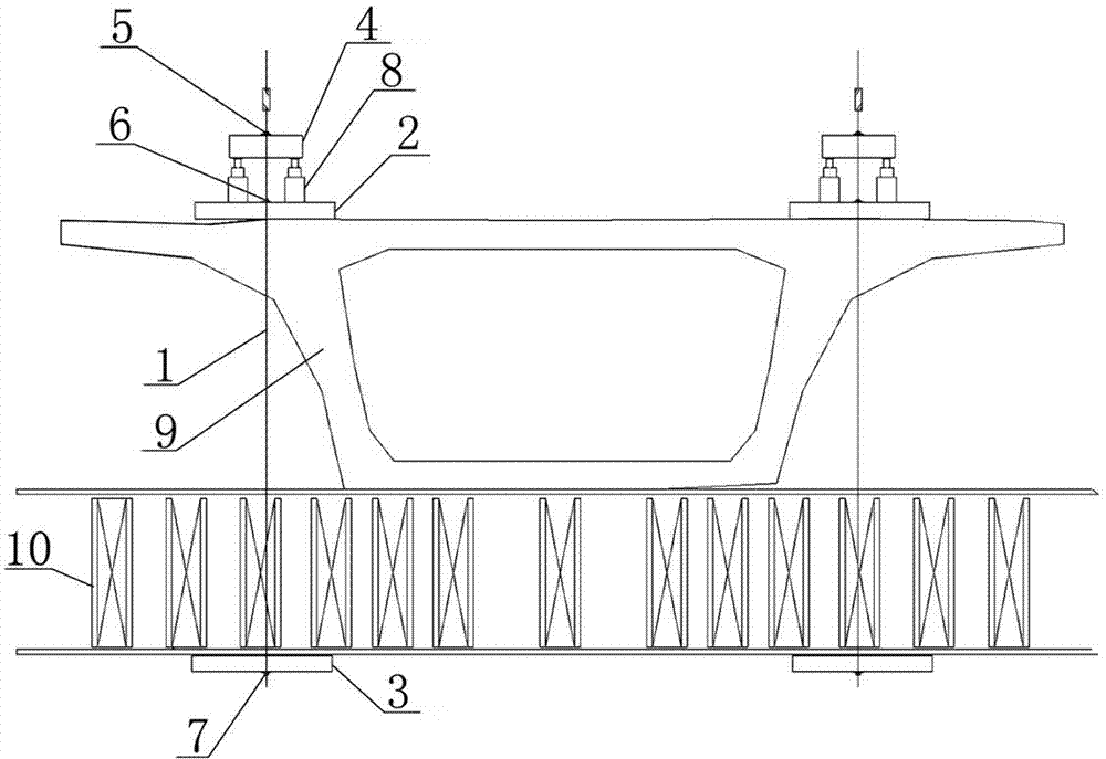 Cast-in-place beam support truss integral dropping and dismounting tool and construction method thereof