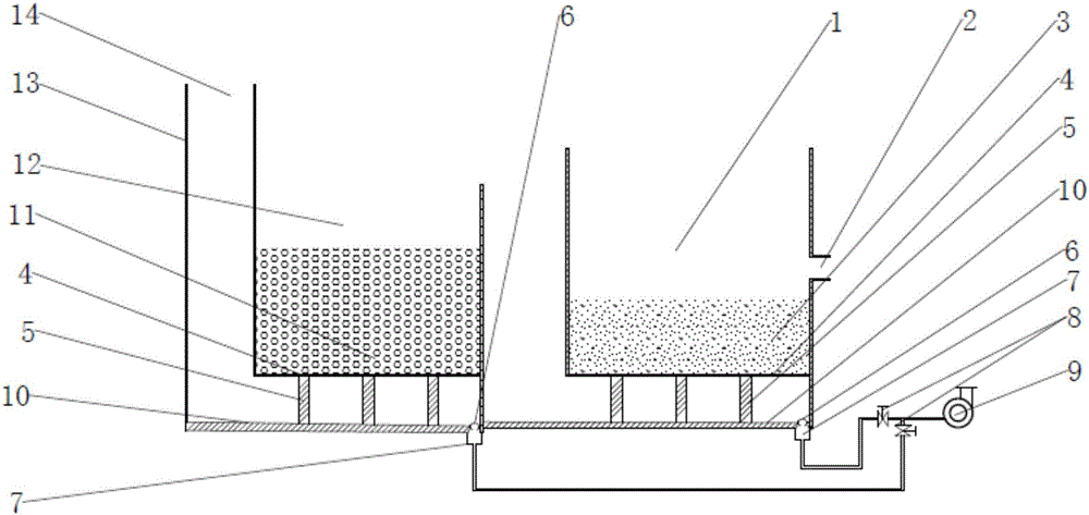 Back-flushing sand filtering pool