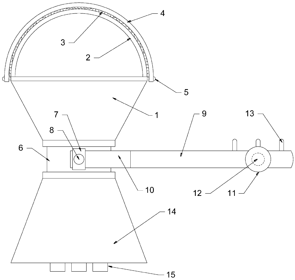 Segmented urine sampling device for medical examination