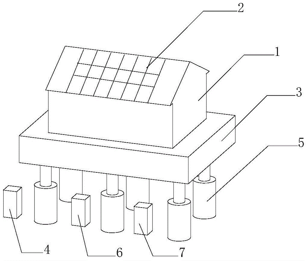 Building capable of generating electricity through combination of potential energy and solar energy