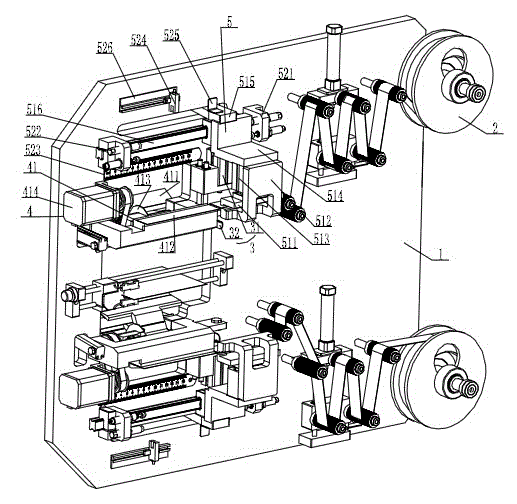 Glue sticking device and sticking method