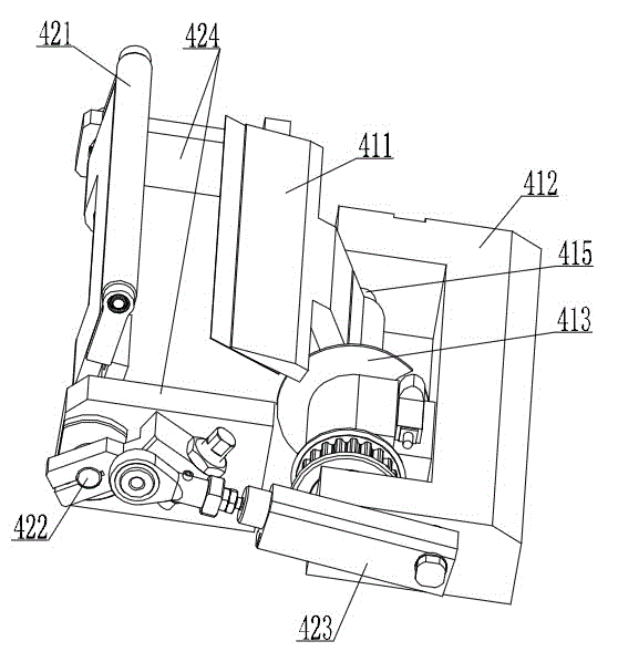 Glue sticking device and sticking method