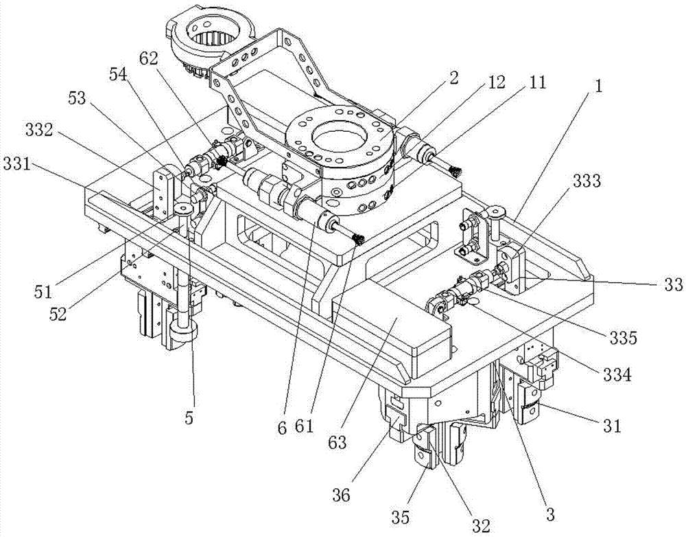 Robot grabbing part applied to engine assembling production line