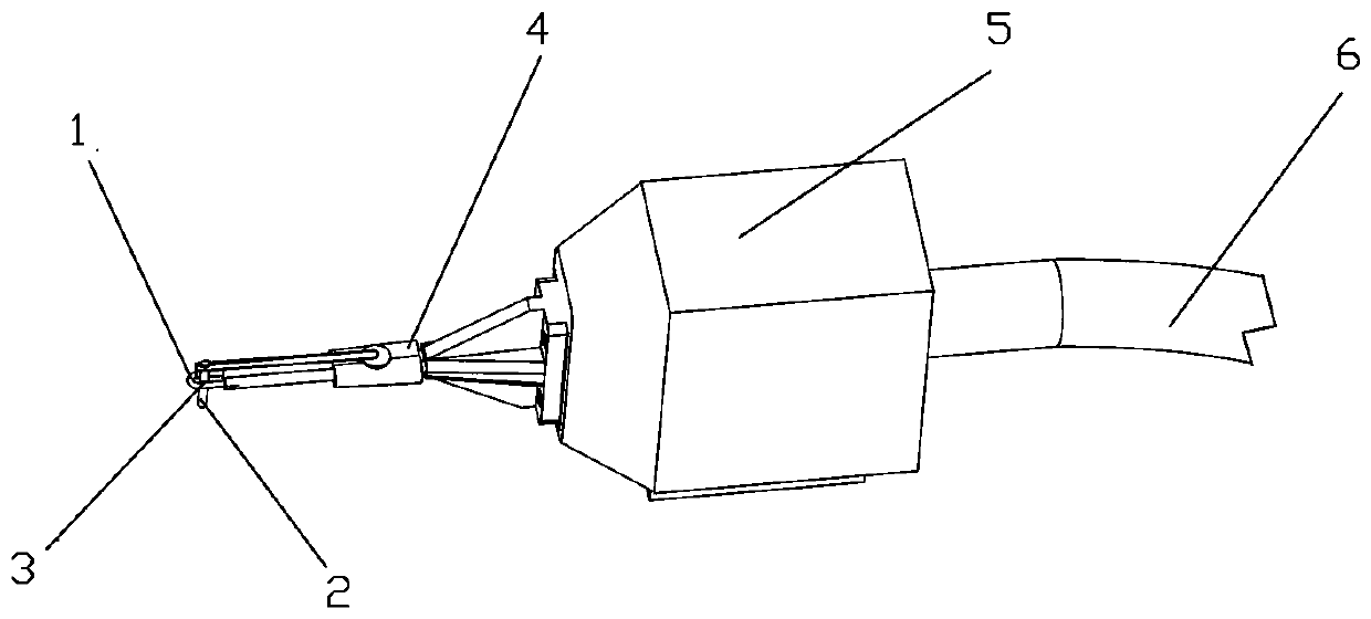 Method and device for soldering tin by induction heating of magnetism collecting rod