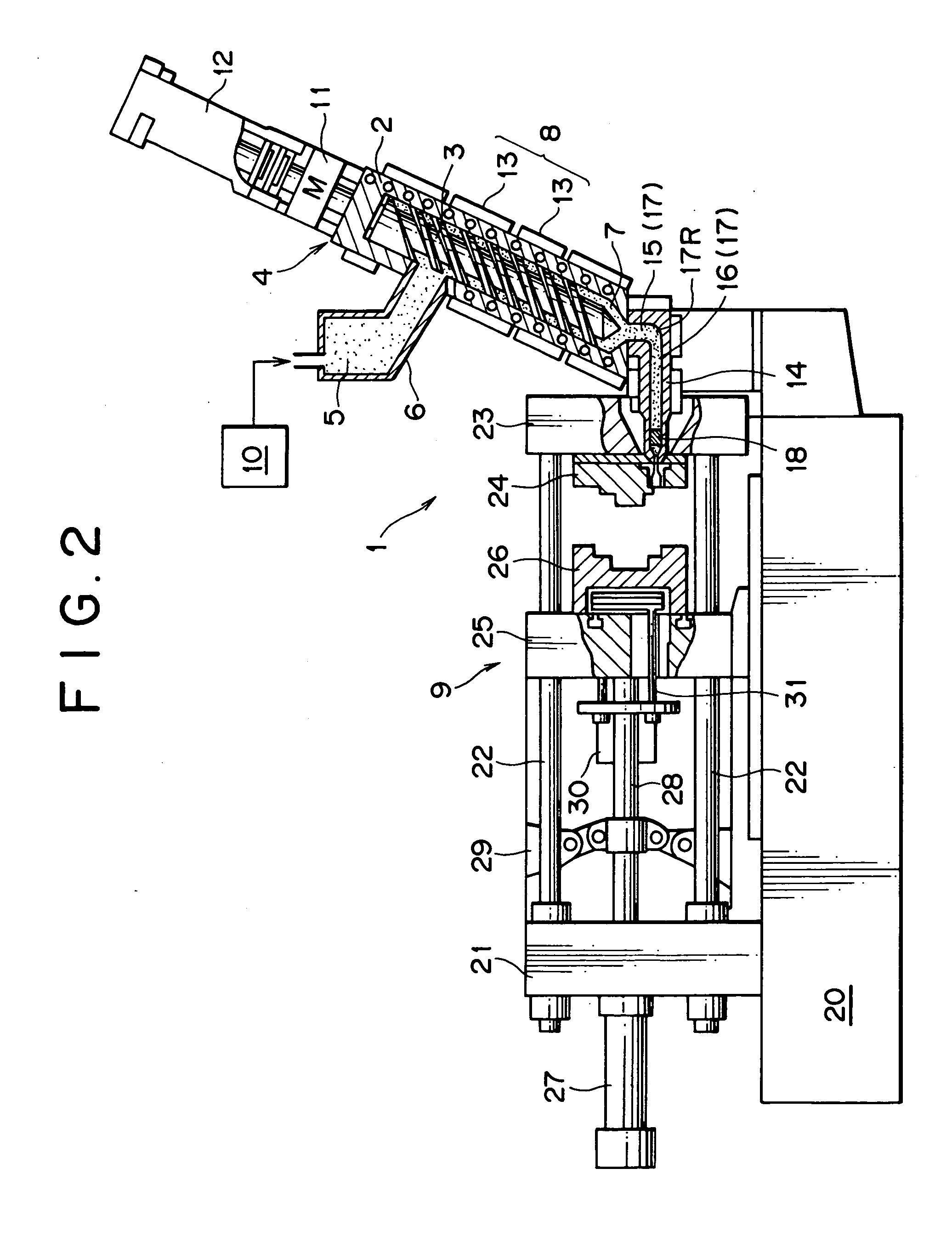 Method and apparatus for injection molding light metal alloy