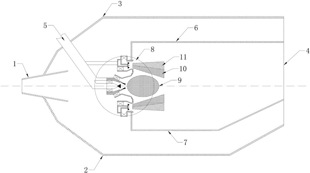 Three-stage stratified combustion high temperature rise combustion chamber structure