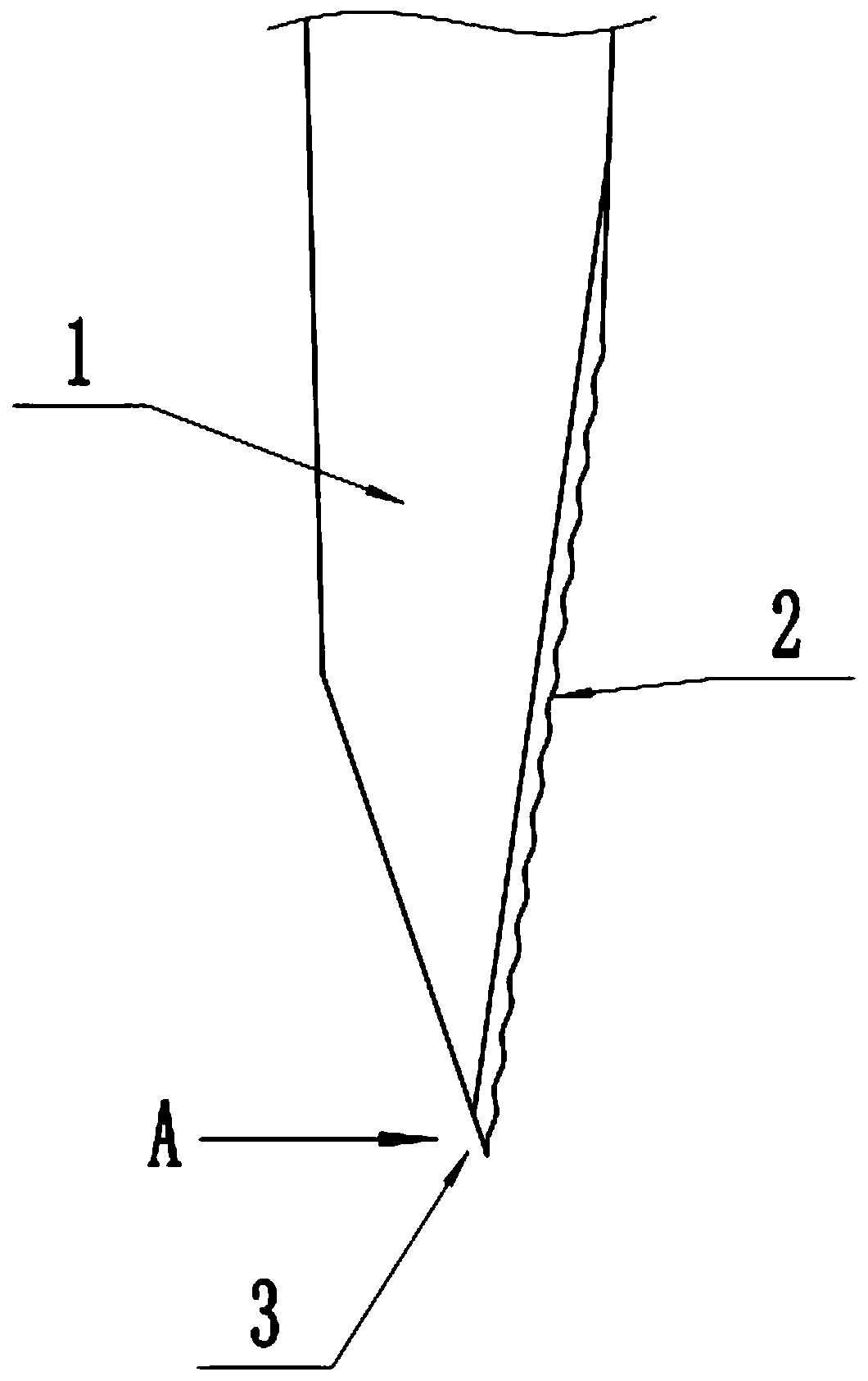 Cutting edge structure, manufacturing method of cutting edge and kitchen knife