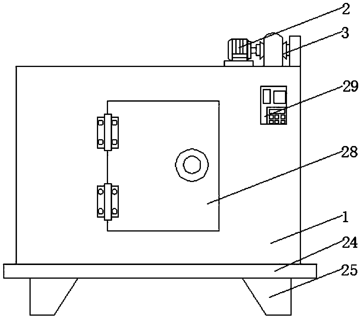 A flat pressing device for lithium battery