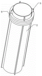 Vortex induced vibration suppression device with axial direction slip rotary impeller pair and method