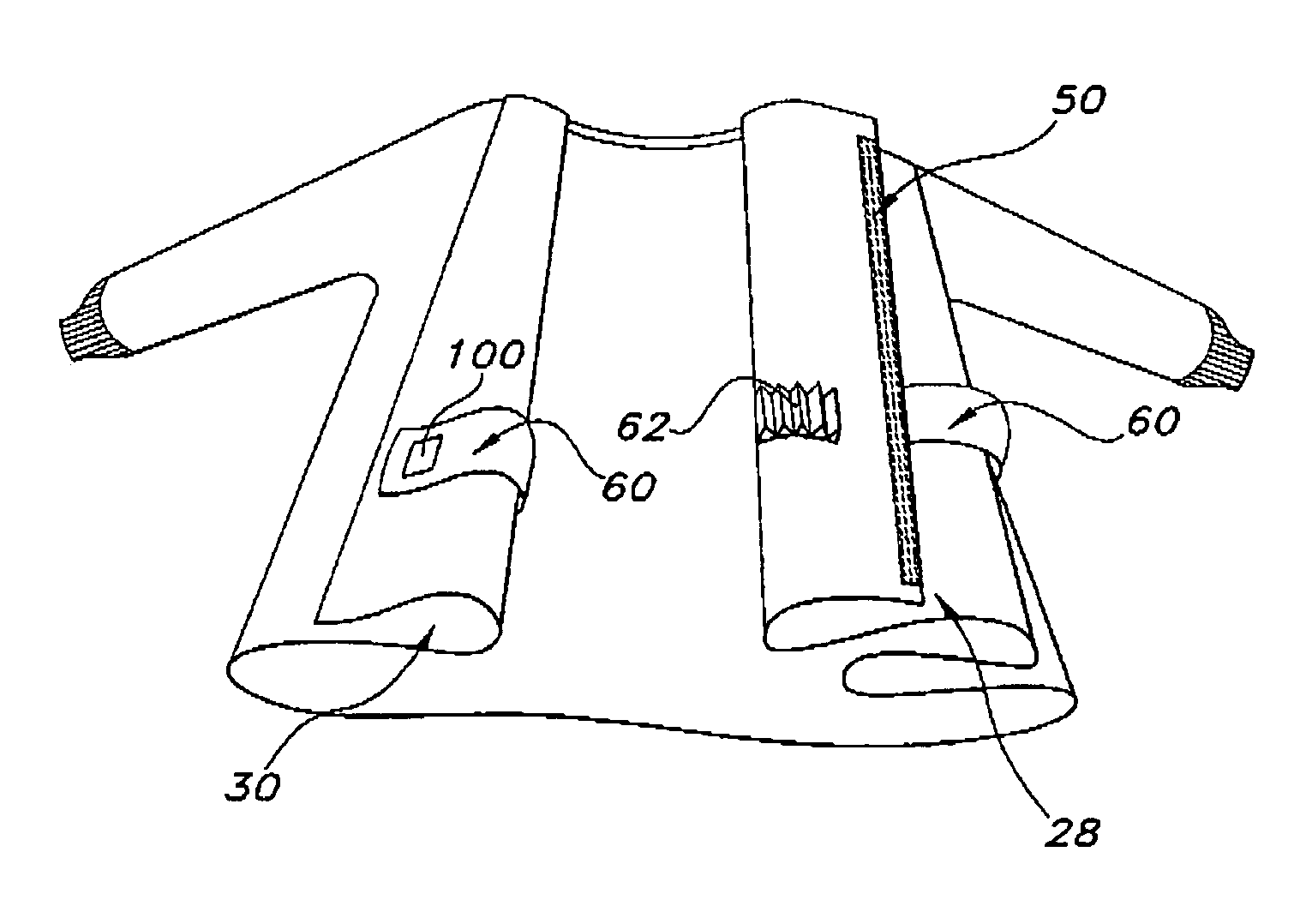 Surgical gown donned through the self-assisted use of inflatable chambers