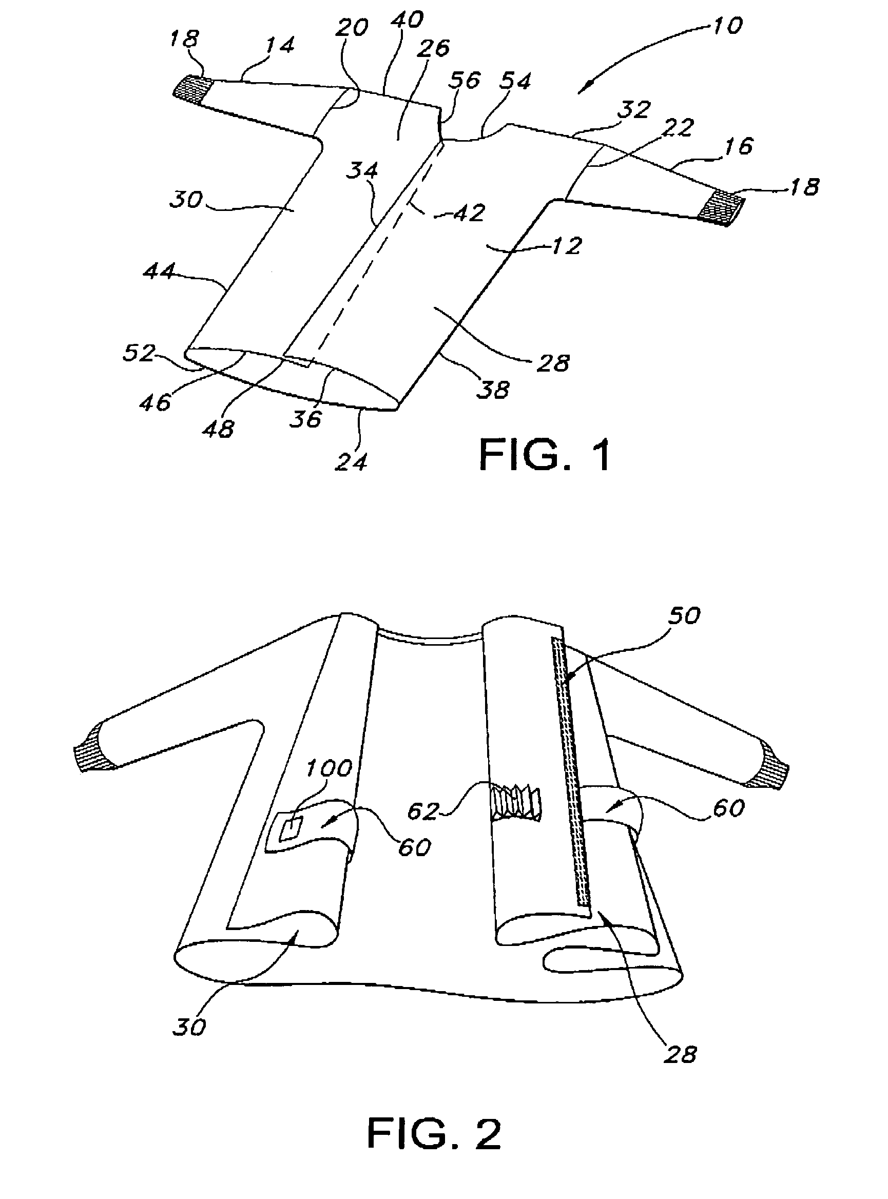 Surgical gown donned through the self-assisted use of inflatable chambers