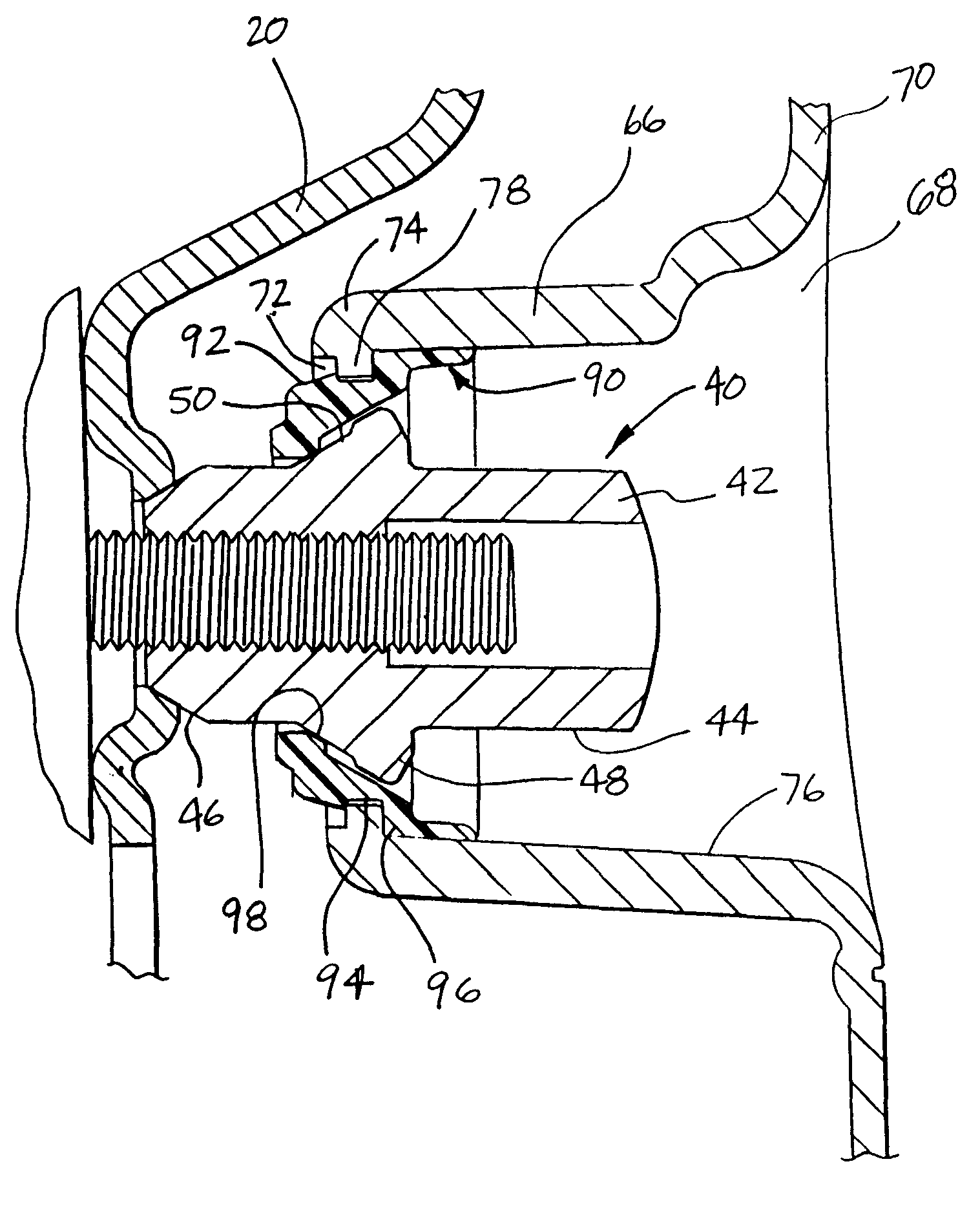 Lug nut retention system for a chrome-plated wheel cover